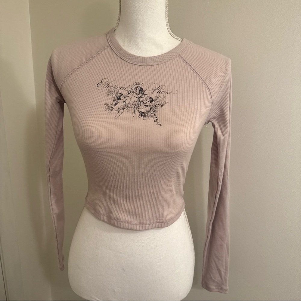 Arizona Jean Co Vintage Women’s Crop Top Angel Ethereal Phase Small Lavender